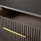 Finnley Wood Eight-Drawer Dresser with Marble or Bluestone Top Rural Chest Of 8-Drawers Cabinet