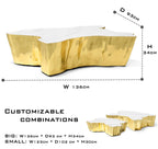 Luxury Patina Brass Coffee Table with Organic Sculptural Design & Handcrafted Finish