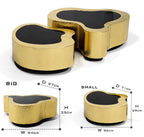 Luxury Hammered Brass Coffee Table with Wave Sculptural Design & Artisan Craftsmanship