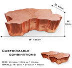 Luxury Patina Brass Coffee Table with Organic Sculptural Design & Handcrafted Finish