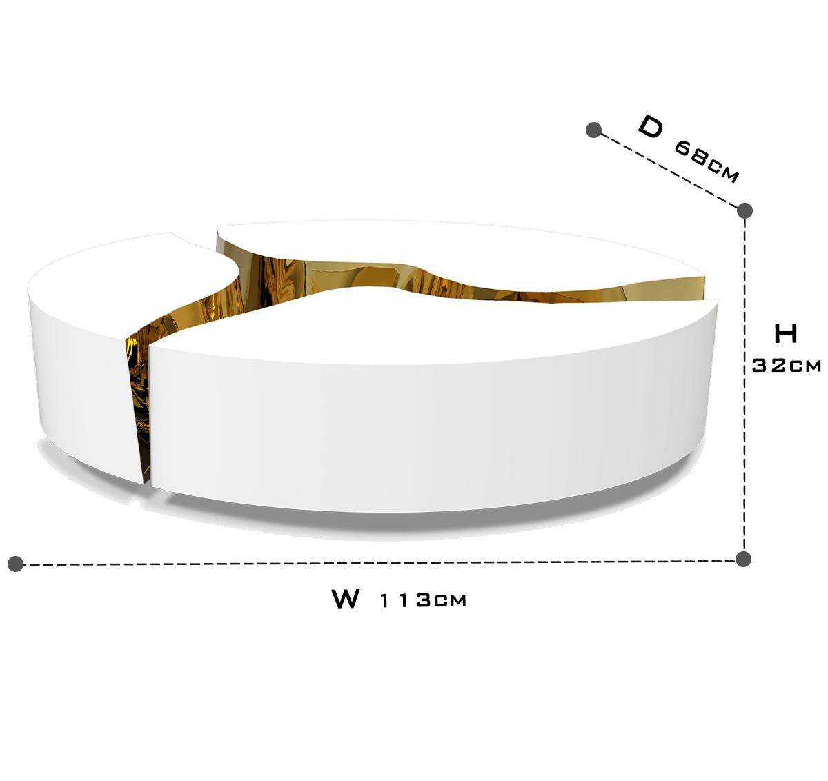 Luxury Oval Dining Table with Sculptural Brass Accents & High Gloss Finish