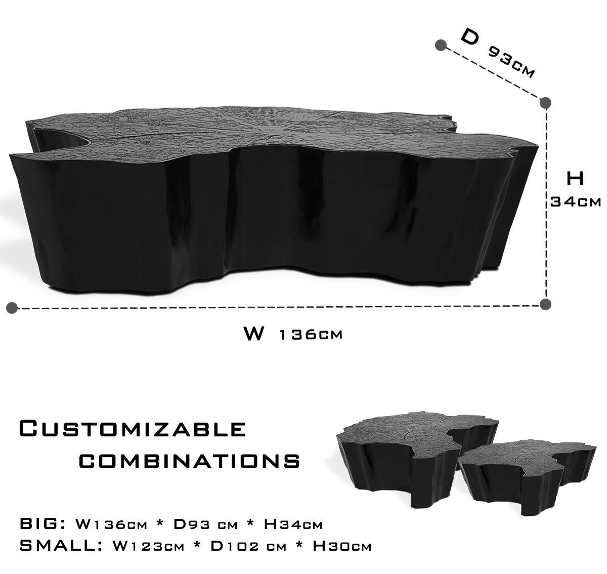 Luxury Patina Brass Coffee Table with Organic Sculptural Design & Handcrafted Finish