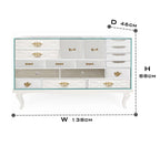 Luxury Patchwork Wood Sideboard Buffet Cabinet with Hidden Storage