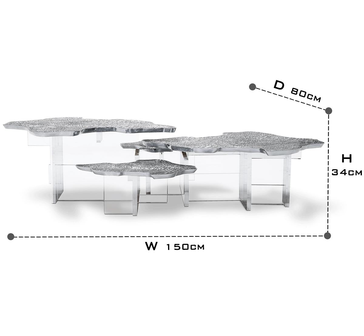 Luxury Designer Coffee Table with Hand-Painted Artistic Top & Sculptural Brass Base