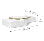 Luxury Black & White Coffee Table with Sculptural Design & High Gloss Finish