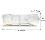 Luxury Diamond Sideboard Cabinet with Faceted Design & Hidden Storage