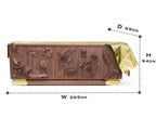 Luxury Black Sideboard Buffet Cabinet with Gold Leaf Details & Hidden Storage