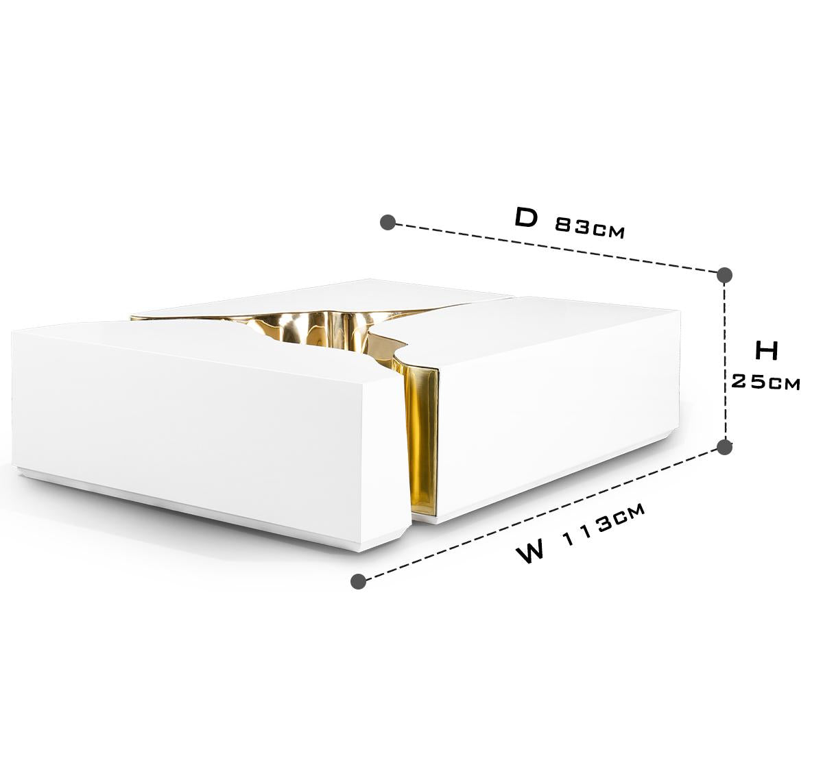 Luxury Coffee Table with Cracked Brass Sculptural Base & Smoked Glass Top