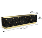 Luxury Walnut Media Console with Pixel-Inspired Design & Hidden Storage