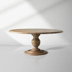 Asolo Round Tulipwood Dining Table Hand-Carved Base