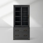 Tremont Wood Modular Tall Display Cabinets 19th-Century Bookcases File Cabinets with Drawers Base