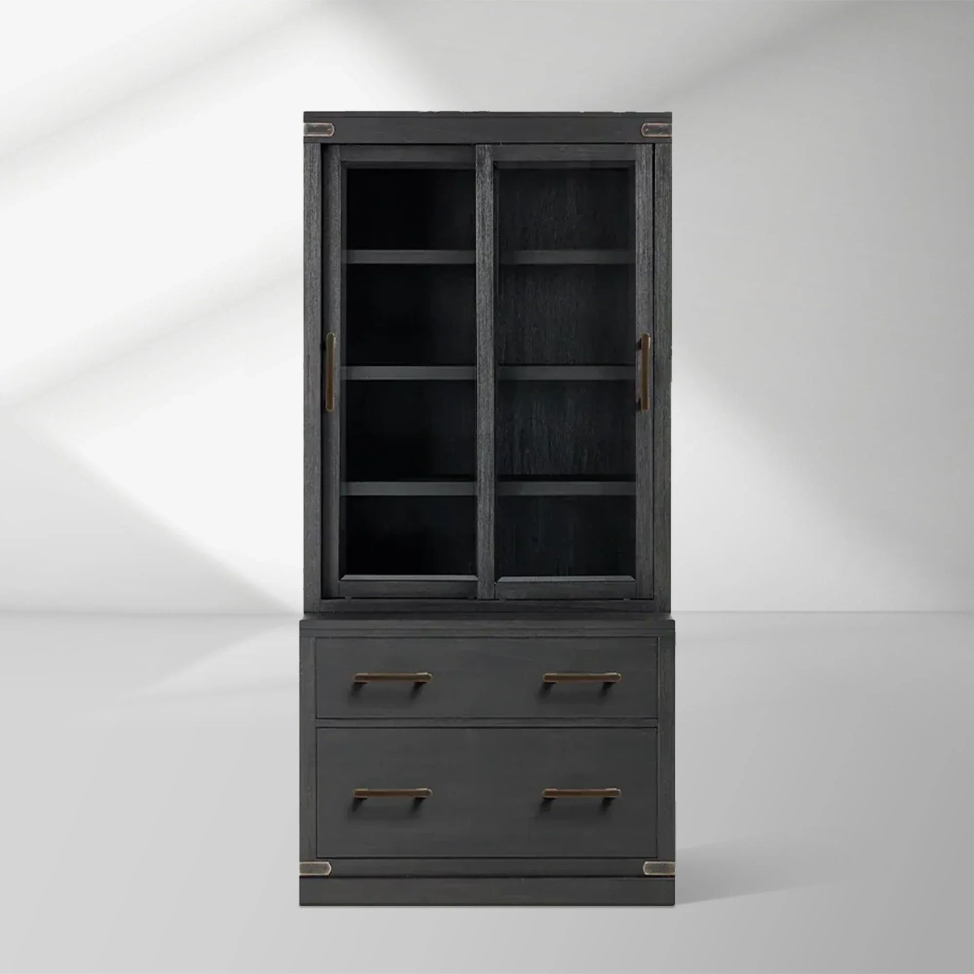 Tremont Wood Modular Tall Display Cabinets 19th-Century Bookcases File Cabinets with Drawers Base