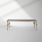 Alessia Bell'Arte Solid Poplar Wood Dining Table Antique Retro Design