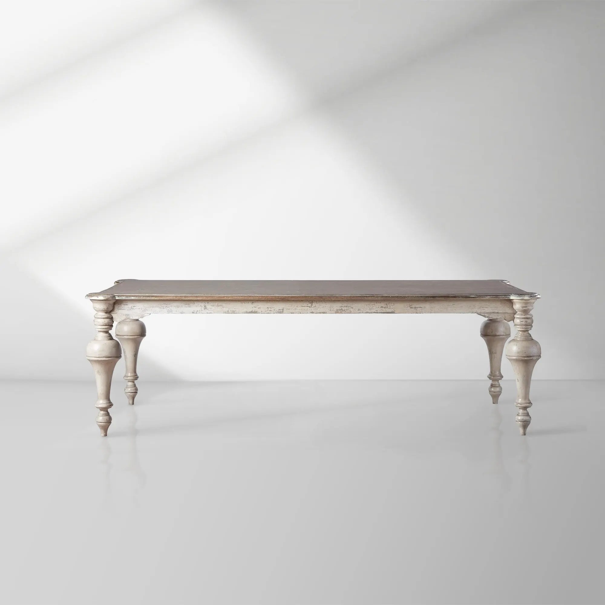 Alessia Bell'Arte Solid Poplar Wood Dining Table Antique Retro Design