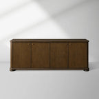 Warby Oak Sideboard, Anrichte, Aufbewahrungsschrank, Mokka, Medien-TV-Schrank, Holz, vier Türen, Eingangsbereichsschrank