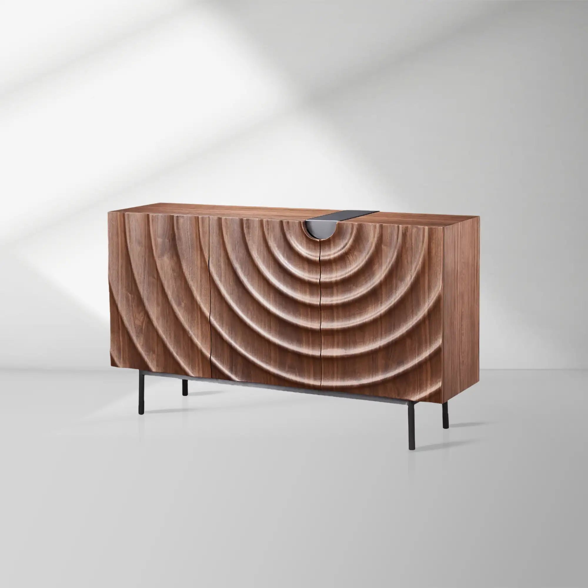 Lunara Water-Drop Ripple Buffet Sideboard Three-Door Entrance Cabinet