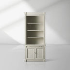 Athens Wood Modular Bookcase Old-world Vintage Living Room Tall Cabinet