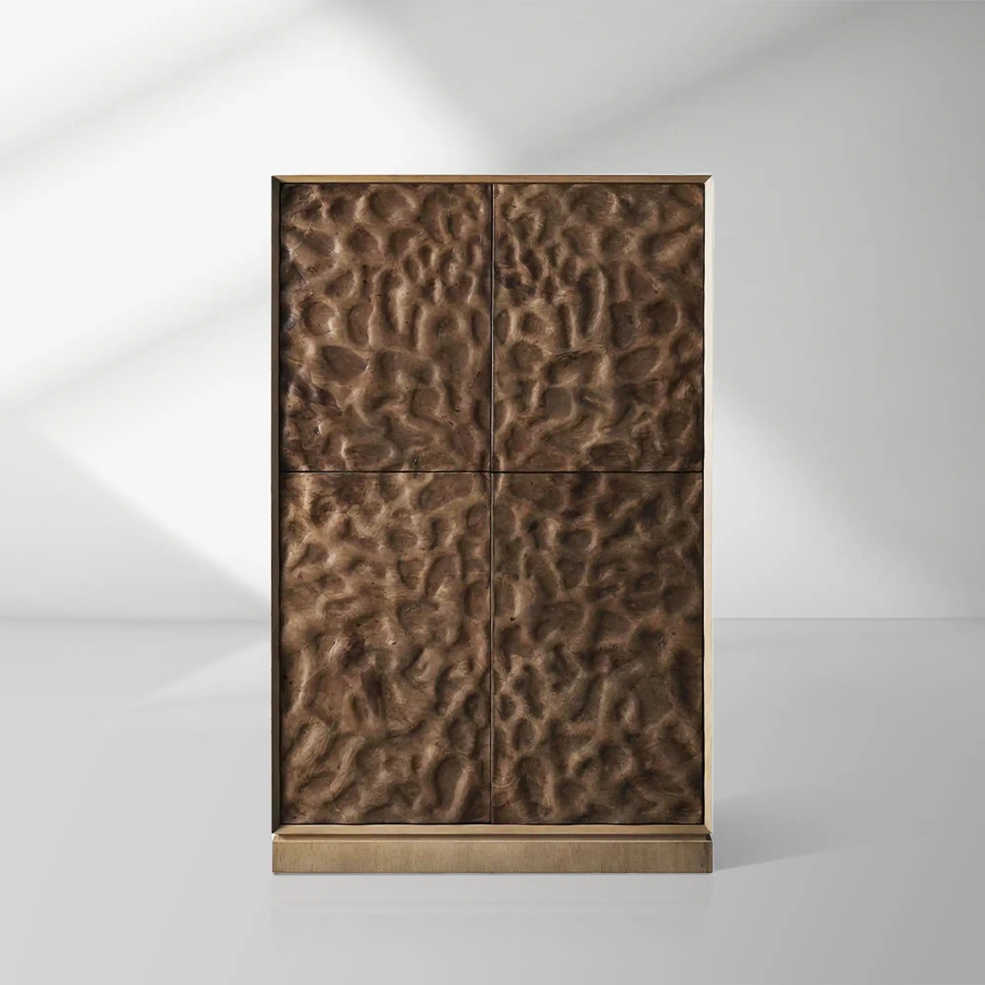 Armoire haute Condesa Wood Living, meuble de rangement de luxe pour salle à manger, buffet/bibliothèque