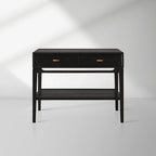 Brock Nightstand with Solid Ash Wood Bedside Nightside Table 2-Drawer Cabinet Mid-Century Modern Style