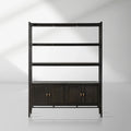Brock Open Bookshelf Mid-century Wood Bookcase Living Display Shelf with Drawer