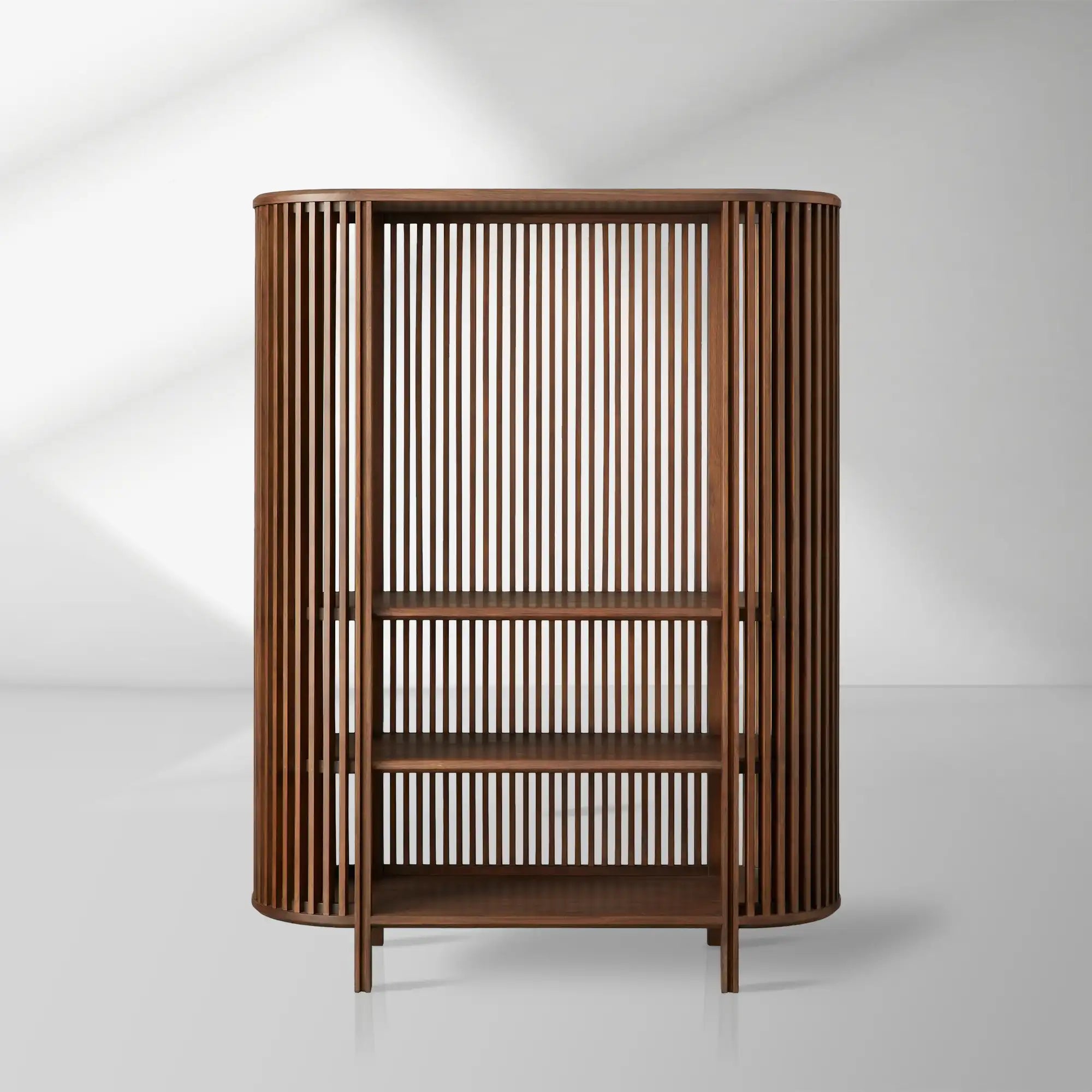 Paige Wood Living Book Display Cabinet Sideboard Open Storage Entryway Cabinet