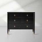 Commode à six tiroirs Lavenir Wood, style français, minimalisme moderne, meuble de rangement pour entrée