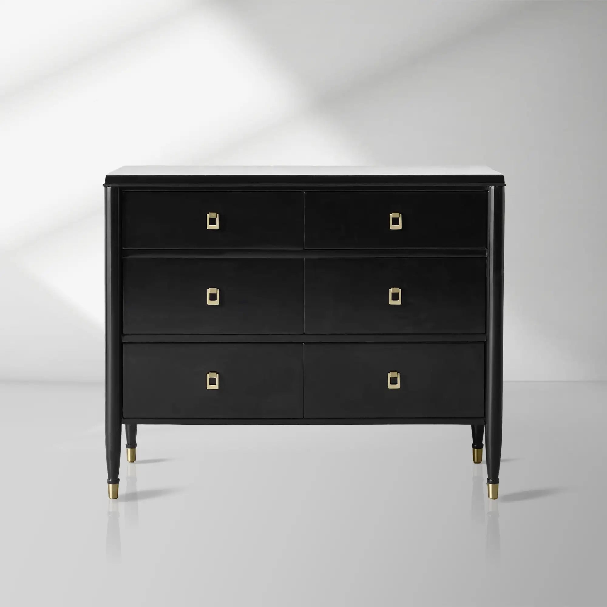 Commode à six tiroirs Lavenir Wood, style français, minimalisme moderne, meuble de rangement pour entrée