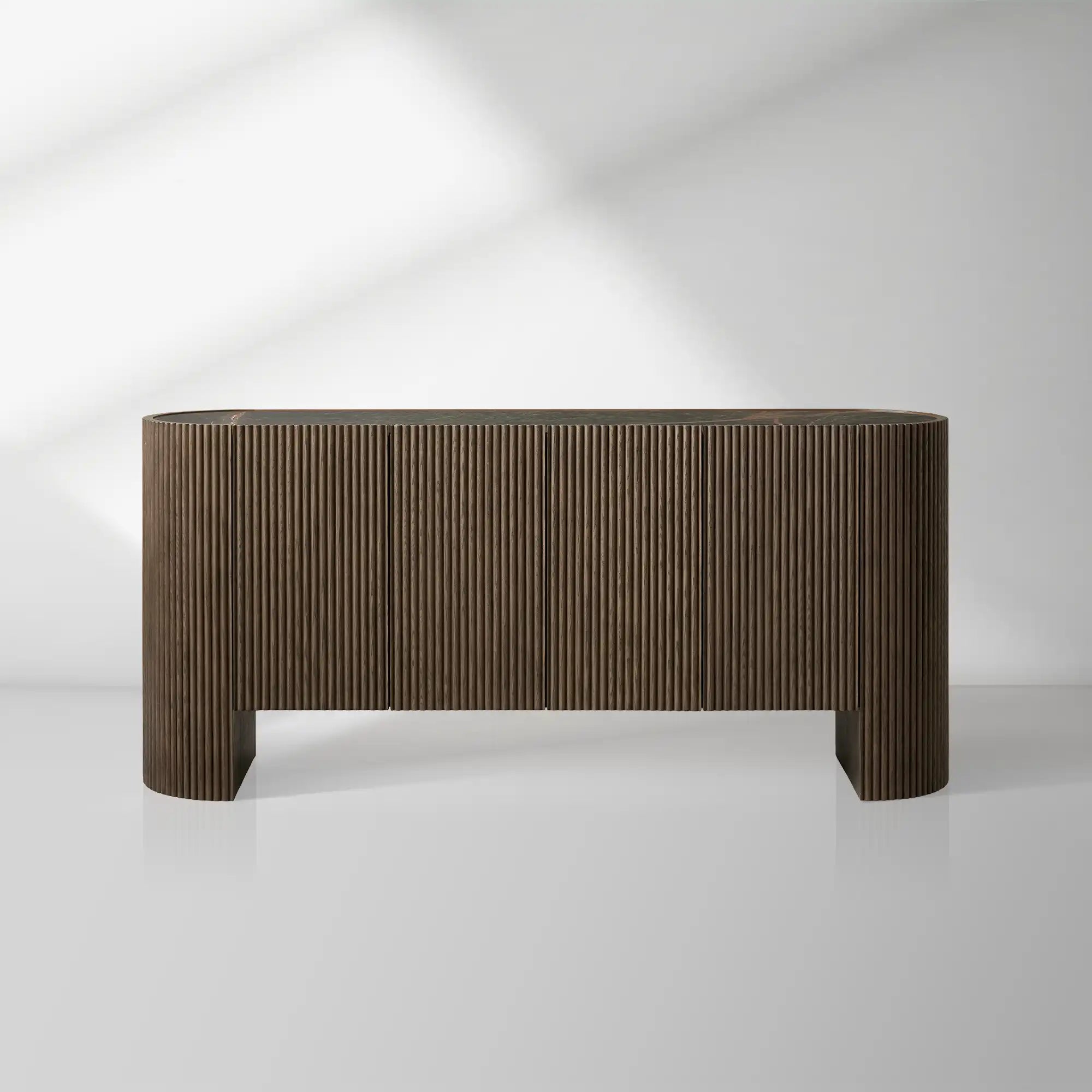 Flore Marmorplatte Buffet Sideboard Holz Eingänge Schrank Wohnzimmer Medienschrank TV-Schrank