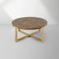 Tadeusz Round Coffee Table Wood Living Sofa Center Tea Table