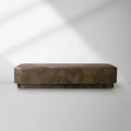Pola Rectangular Wood Plinth Coffee Table Wabi-Sabi Style Living Room Center Tea Table