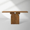 Dumai Reclaimed Teak Wood Console Entrance Table Country Style Hallway Table