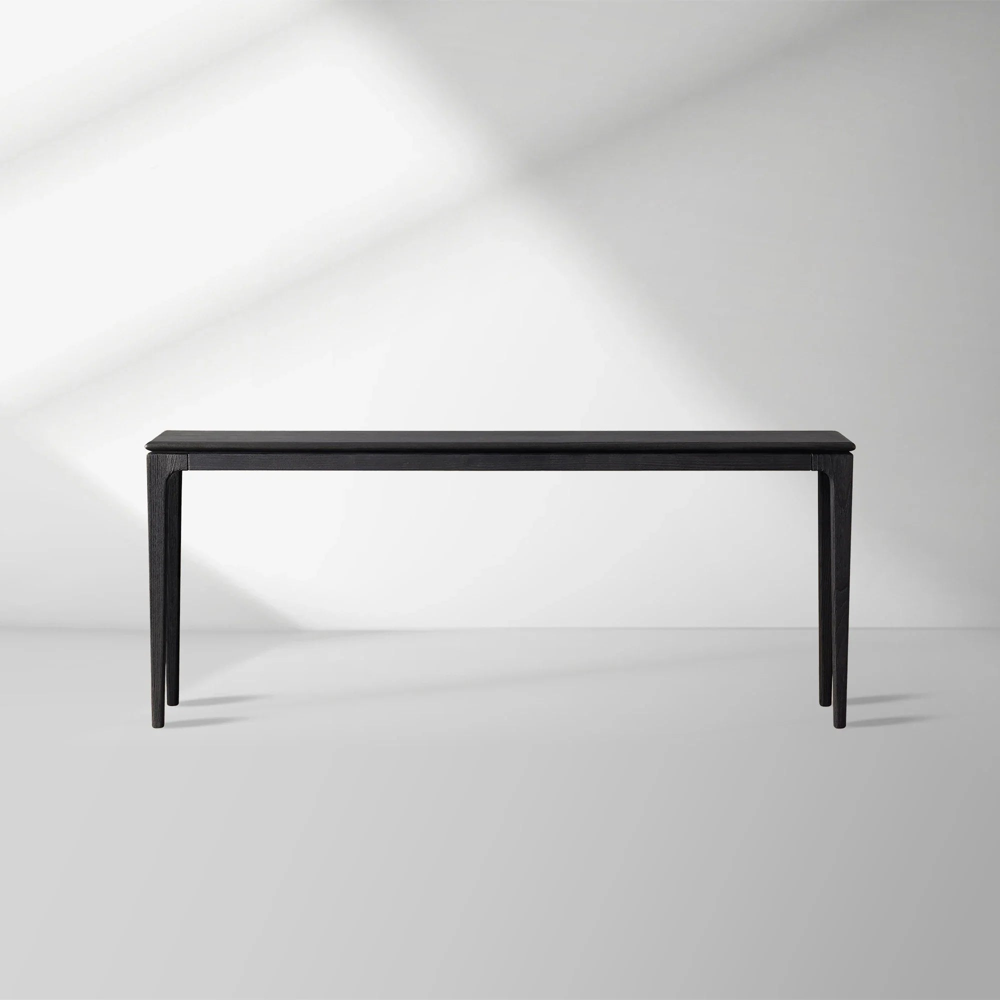 Park Ash Wood Entryway Console Table Minimalist Style Ebony Hallway Entrance Table