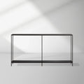 Kavali Metal Entryway Console Table Solid Iron Frame Hallway Entrance Table Elegant & Simple Style