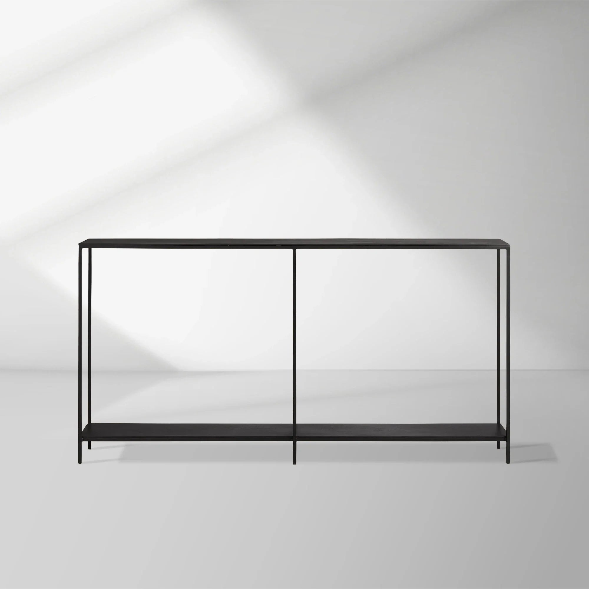 Kavali Metal Entryway Console Table Solid Iron Frame Hallway Entrance Table Elegant & Simple Style