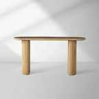 Aster Solid Oak Entryway Console Table Hallway Entrance Table Modern Style