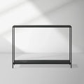 Kavali Slim Metall-Eingangskonsole Massiver Eisenrahmen Aluminiumoberfläche Flur-Eingangstisch