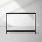 Kavali Slim Metall-Eingangskonsole Massiver Eisenrahmen Aluminiumoberfläche Flur-Eingangstisch