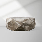 Lysa Onyx Couchtisch mit natürlichem Onyxstein, einzigartiger Holzrahmen, Cocktailtisch, Wohnzimmer, geometrischer Mittel-Teetisch