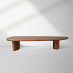 Akiro Couchtisch mit massiver Eiche Sofa Wohnzimmertisch im Mid-Century Stil