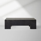 Brooklyn Rectangle Coffee Table wuth Black Marquina Marble Stone Sofa Center Tea Table