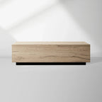 Sullivan Rectangle Coffee Table with Solid Oak Wood Center Tea Table Cocktail Table Rural Style