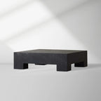 Brooklyn Rectangle Coffee Table wuth Black Marquina Marble Stone Sofa Center Tea Table
