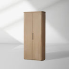 Hoher Aufbewahrungsschrank von Caden Wood, Vitrine aus Walnussholz, Esszimmerschrank, Eingangsbereich, Geschirrschrank