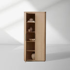 Hoher Aufbewahrungsschrank von Caden Wood, Vitrine aus Walnussholz, Esszimmerschrank, Eingangsbereich, Geschirrschrank