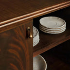 Frances Sideboard with Vintage Mahogany Buffet Storage Wood Entryways Cabinet