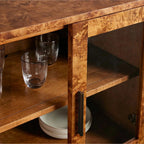 Mogadore Mappa Burl Bois Buffet Commodes Entrées Classiques Portes Vitrées Meuble TV Médias