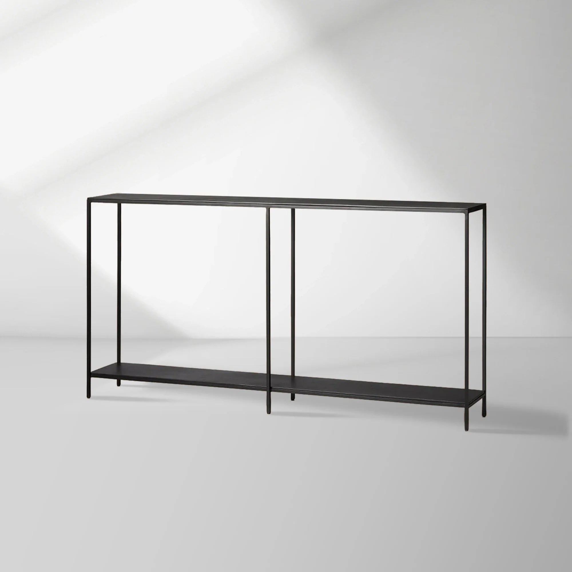 Kavali Metal Entryway Console Table Solid Iron Frame Hallway Entrance Table Elegant & Simple Style