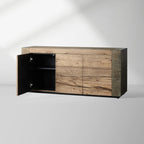 Meuble TV Telluride en chêne mexicain, console multimédia, buffet Result, meuble de rangement pour télévision en bois 