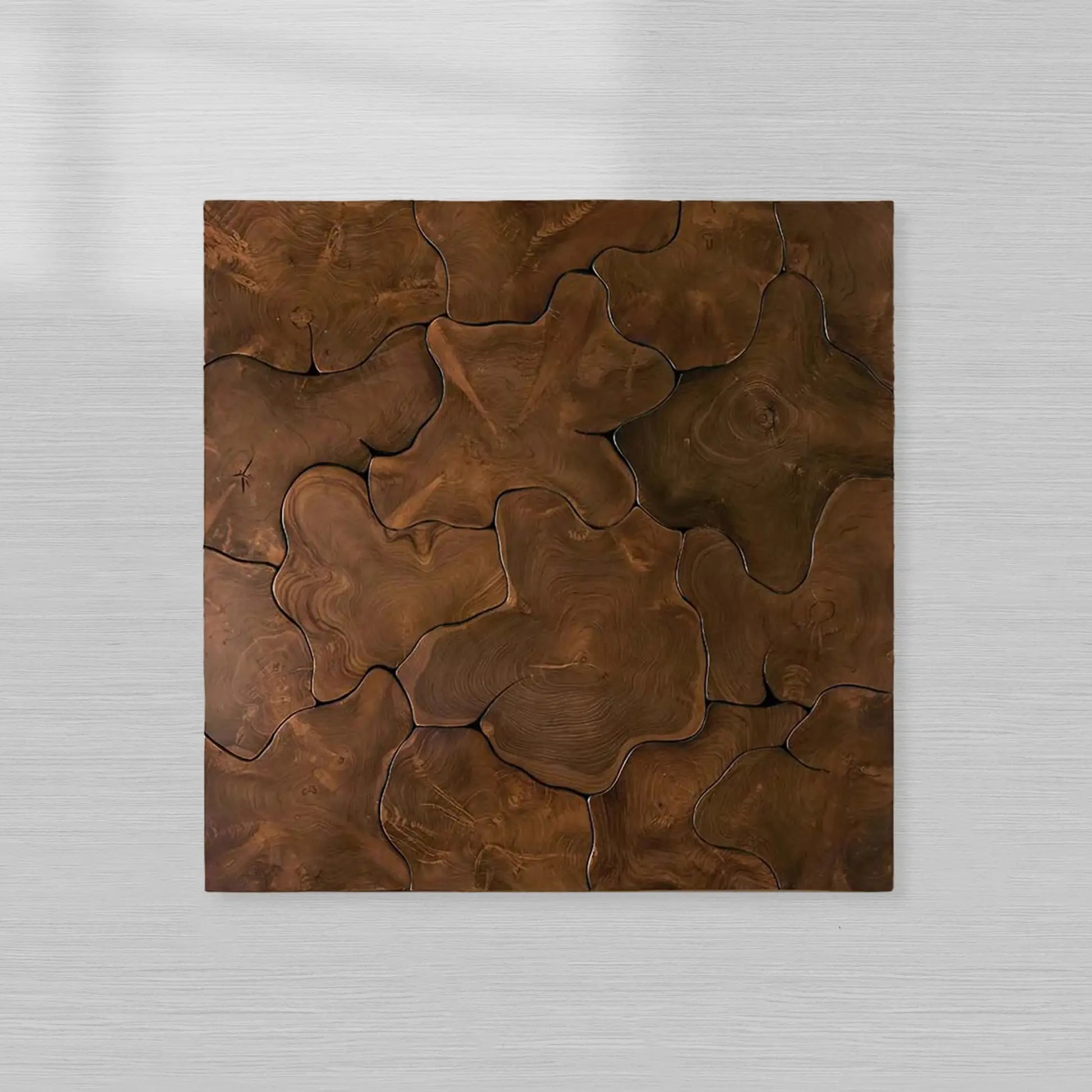 Kalmar Square Coffee Table with Natural Teak Wood Living Room Center Tea Table Cocktail Table Unique Style