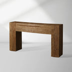 Ubud Wood Entrance Console Table Reclaimed Teak Wood Sidewalk Entrance Table